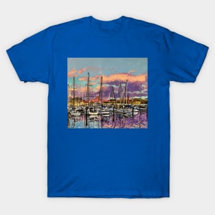 Scott St & Marina Blvd, San Francisco. Acrylic on canvas painting. T-Shirt